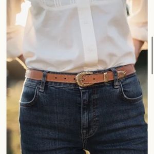 Brand new Tecovas brown leather western belt